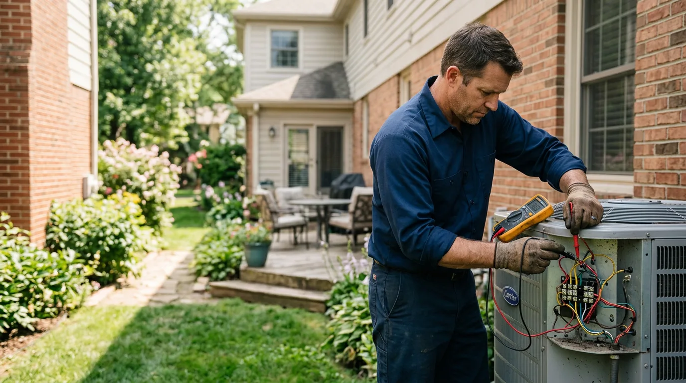 HVAC technician working near West Terre Haute, IN